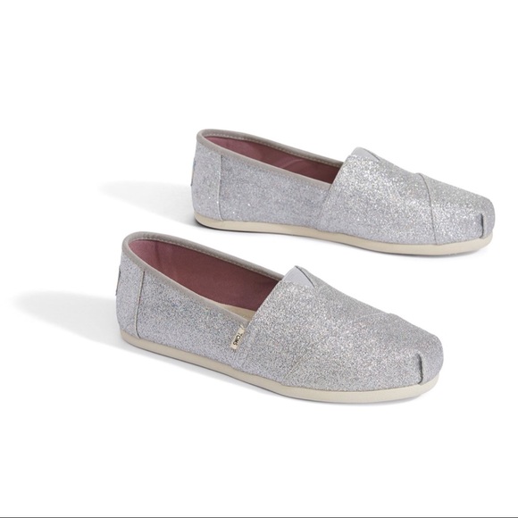 silver iridescent glitter women's classics
